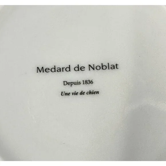 MEDARD DE NOBLAT UNE VIE DE CHIEN Basset Hound Mugs Cups 8 oz Set of 2 Limoges - Picture 7 of 9